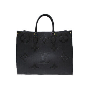 LOUIS VUITTON On the Go Empreinte Noir Black Tote Bag Shoulder